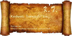 Kedves Tonuzóba névjegykártya